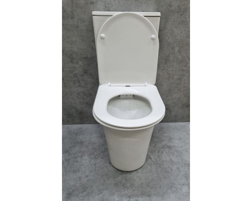 Унитаз компакт CeramaLux 1222-1A Белый глянцевый с бачком и сиденьем Микролифт