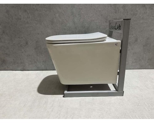 Унитаз CeramaLux TR 5170 подвесной цвет Белый с сиденьем