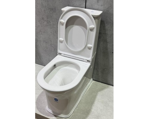 Унитаз компакт CeramaLux TR999 цвет Белый с бачком и сиденьем