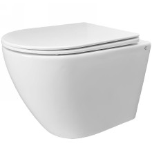 Унитаз CeramaLux TR2196 подвесной Белый глянцевый с сиденьем Микролифт