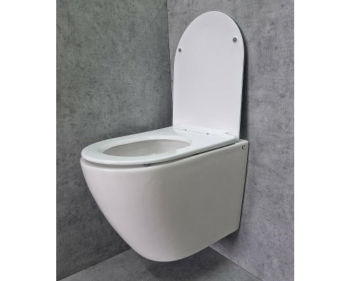 Унитаз CeramaLux TR2196 подвесной Белый глянцевый с сиденьем Микролифт