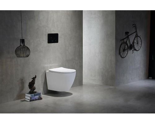 Унитаз CeramaLux TR2196 подвесной Белый глянцевый с сиденьем Микролифт