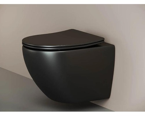 Комплект унитаза с инсталляцией Ceramicanova Metropol CN4002MB_1001B_1000 с сиденьем Микролифт и Черной матовой клавишей смыва