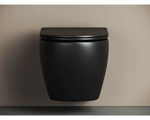 Комплект унитаза с инсталляцией Ceramicanova Metropol CN4002MB_1001B_1000 с сиденьем Микролифт и Черной матовой клавишей смыва