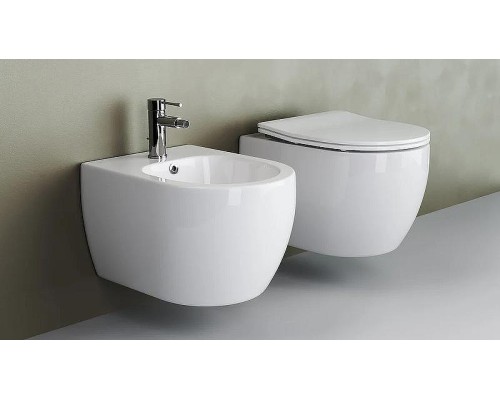 Комплект унитаза Ceramicanova Play CN3001 с сиденьем Микролифт и инсталляцией Jacob Delafon E29025-NF+E4316-CP с клавишей смыва Хром