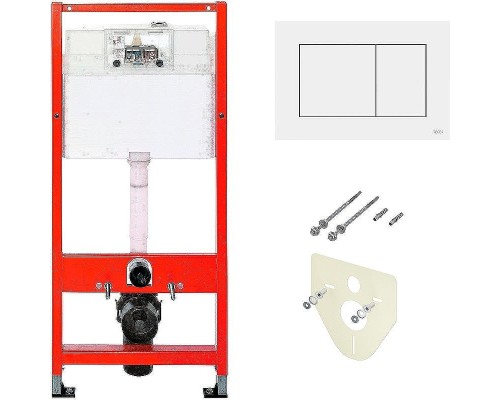 Комплект унитаза Ceramicanova Play CN3001 с инсталляцией Tece Base 9400413 с сиденьем Микролифт и Белой клавишей смыва