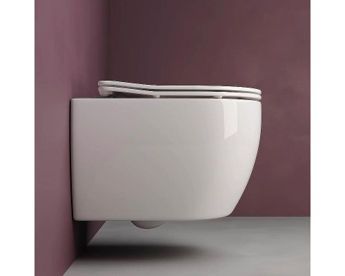 Комплект унитаза Ceramicanova Play CN3001 с инсталляцией Tece Base 9400413 с сиденьем Микролифт и Белой клавишей смыва