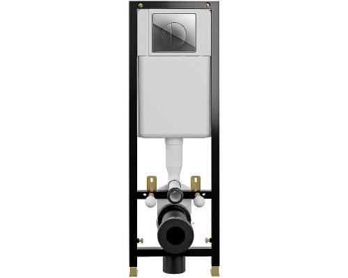 Комплект унитаза Ceramicanova Play CN3001 с инсталляцией Cersanit Black 35 S-IN-BLACK-Cg-w с сиденьем Микролифт и клавишей смыва Хром