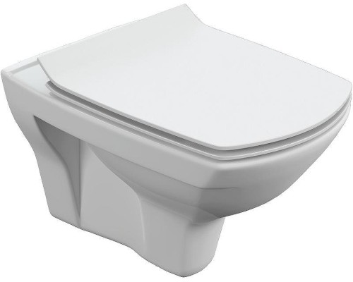 Комплект унитаза с инсталляцией Cersanit Carina 64119 с сиденьем Микролифт и Белой клавишей смыва