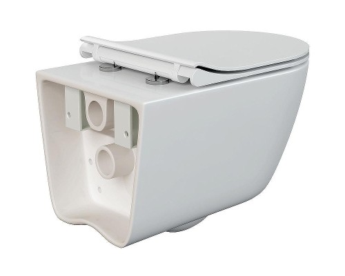 Комплект унитаза Cersanit Nature Oval CO DPL EO slim LP с инсталляцией Vector 64576 с сиденьем Микролифт с клавишей смыва Хром глянцевый