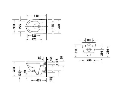 Унитаз Duravit D-Neo 45770900A1 подвесной с сиденьем Микролифт