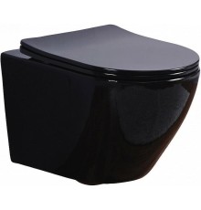 Унитаз Esbano Azalea ESUPAZALB подвесной Черный глянцевый с сиденьем Микролифт