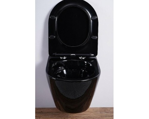 Унитаз Esbano Azalea ESUPAZALB подвесной Черный глянцевый с сиденьем Микролифт