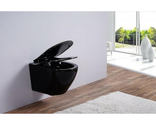 Унитаз Esbano Azalea ESUPAZALB подвесной Черный глянцевый с сиденьем Микролифт