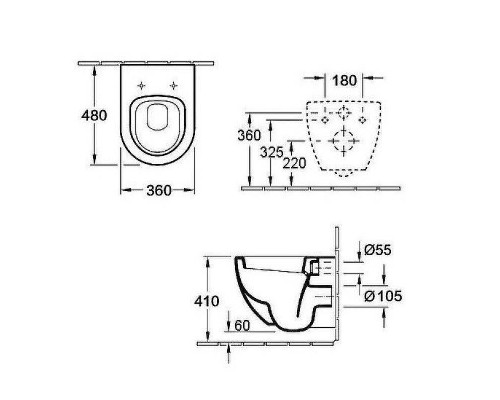 Унитаз Esbano Azalea ESUPAZALB подвесной Черный глянцевый с сиденьем Микролифт