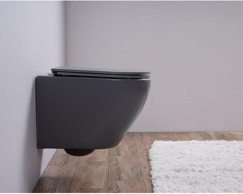 Унитаз Esbano Azalea ESUPAZALGM подвесной Серый матовый с сиденьем Микролифт