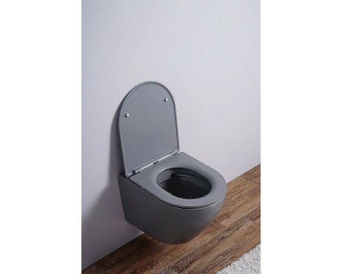 Унитаз Esbano Azalea ESUPAZALGM подвесной Серый матовый с сиденьем Микролифт