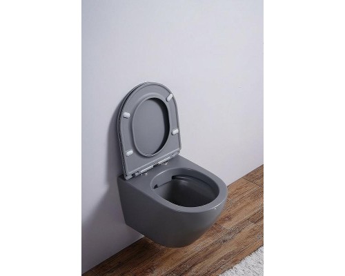 Унитаз Esbano Azalea ESUPAZALGM подвесной Серый матовый с сиденьем Микролифт