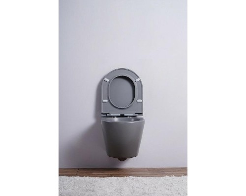 Унитаз Esbano Azalea ESUPAZALGM подвесной Серый матовый с сиденьем Микролифт