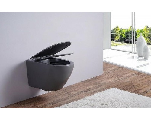 Унитаз Esbano Azalea ESUPAZALGM подвесной Серый матовый с сиденьем Микролифт