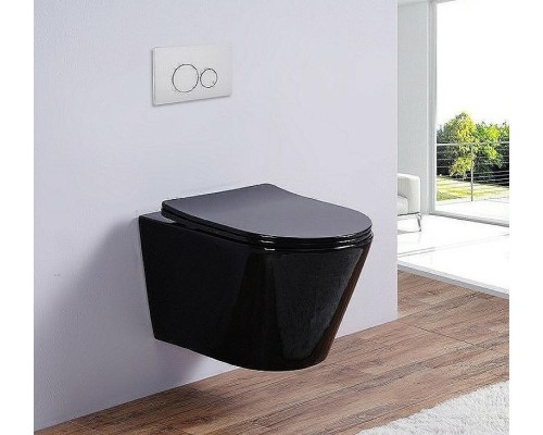 Унитаз Esbano Clavel ESUPCLAVB подвесной Черный глянцевый с сиденьем Микролифт