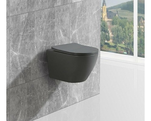 Унитаз Esbano Amapola ESUPAMAPGM подвесной Серый матовый с сиденьем Микролифт