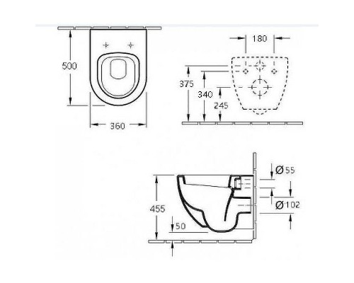 Унитаз Esbano Lotus ESUPLOTUBM подвесной Черный матовый с сиденьем Микролифт