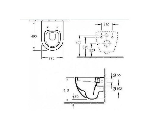 Унитаз Esbano Aster ESUPASTEW подвесной Белый глянцевый с сиденьем Микролифт