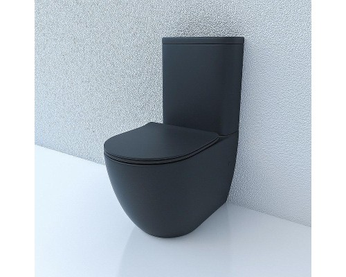 Унитаз компакт Esbano Fortex-N ESUNFORTBM Черный матовый с бачком и сиденьем Микролифт