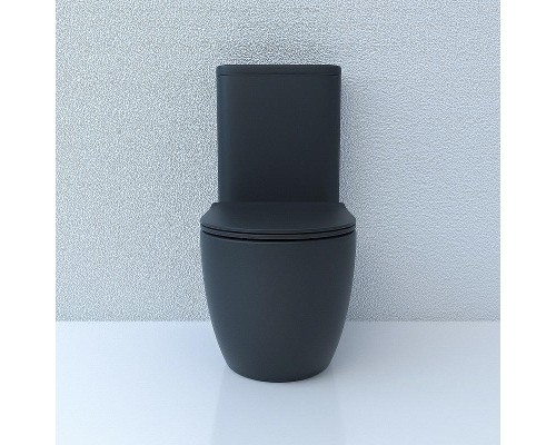 Унитаз компакт Esbano Fortex-N ESUNFORTBM Черный матовый с бачком и сиденьем Микролифт