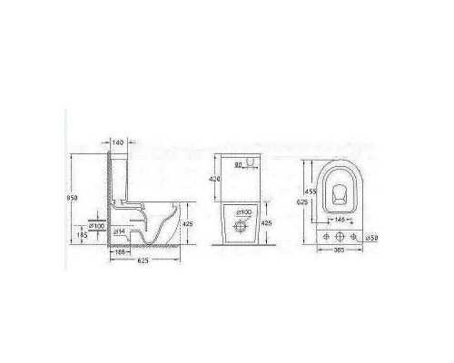 Унитаз компакт Esbano Ripoll-C ESUNRIPOCMB Черный матовый с бачком и сиденьем Микролифт