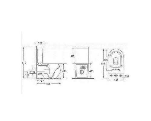 Унитаз компакт Esbano Crisan ESUNCRISMB Черный матовый с бачком и сиденьем Микролифт