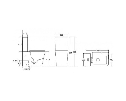 Унитаз компакт Esbano Duero ESUNDUERMB Черный матовый с бачком и сиденьем Микролифт