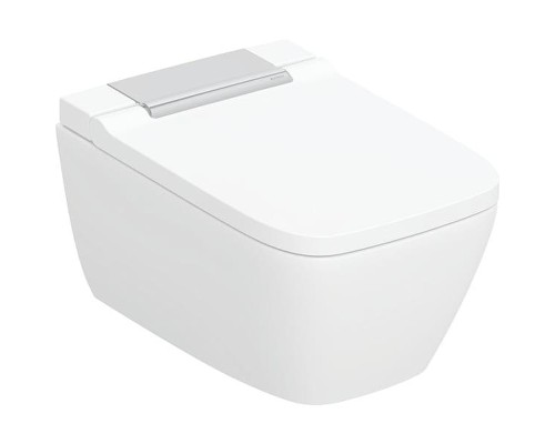 Унитаз биде Geberit AquaClean Sela Square 146.250.21.1 цвет Белый Хром с сиденьем Микролифт