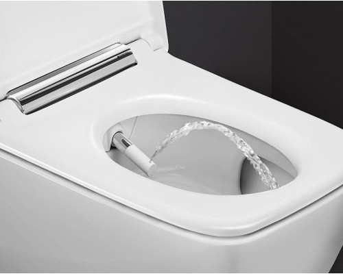 Унитаз биде Geberit AquaClean Sela Square 146.250.21.1 цвет Белый Хром с сиденьем Микролифт