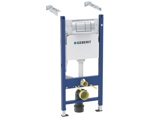 Комплект унитаза с инсталляцией Geberit Delta 458.163.21.S цвет Белый с сиденьем Микролифт и клавишей смыва цвет Хром