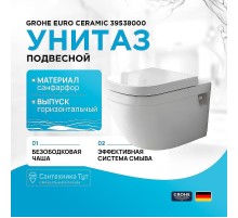 Унитаз Grohe Euro Ceramic 39538000 подвесной без сиденья