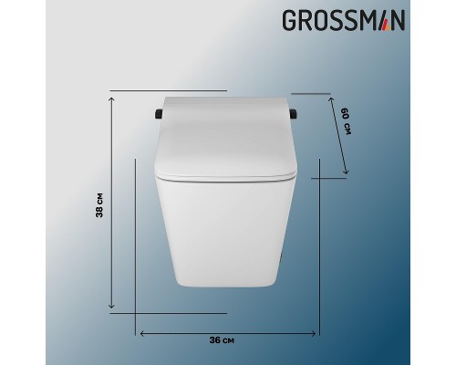 Комплект унитаза с инсталляцией Grossman 901.5701.01.000 цвет Белый с сиденьем