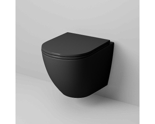 Унитаз Grossman GR-4457BMS подвесной цвет Черный матовый с сиденьем Микролифт
