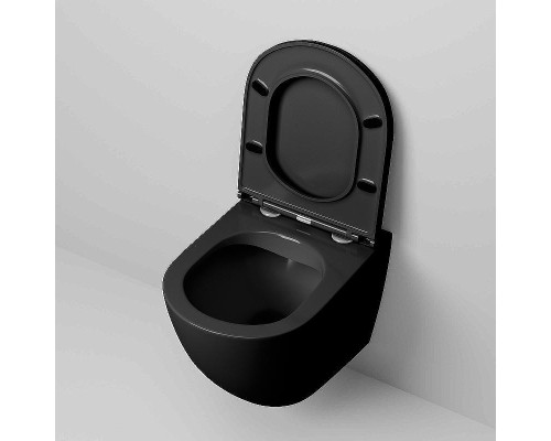 Унитаз Grossman GR-4457BMS подвесной цвет Черный матовый с сиденьем Микролифт