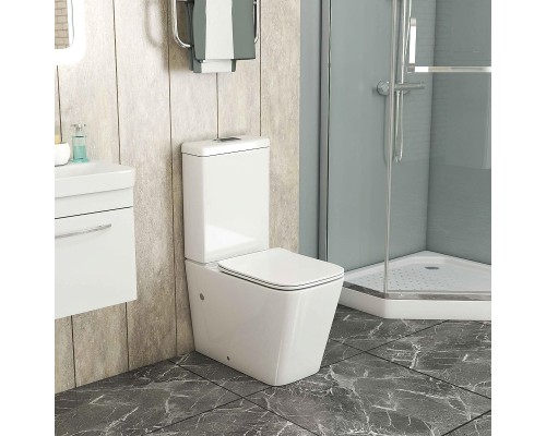 Унитаз компакт Grossman Classic GR-4445SQ цвет Белый глянцевый с бачком и сиденьем