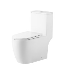 Унитаз моноблок Grossman Classic GR-4484SQ цвет Белый глянцевый с бачком и сиденьем