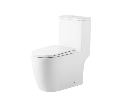 Унитаз моноблок Grossman Classic GR-4484SQ цвет Белый глянцевый с бачком и сиденьем