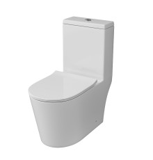 Унитаз моноблок Grossman Classic GR-4487SQ цвет Белый глянцевый с бачком и сиденьем