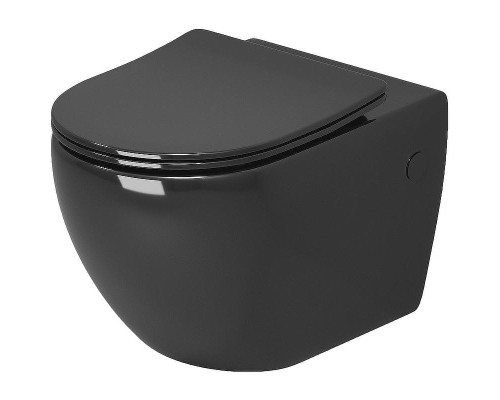 Унитаз Grossman Color GR-4411blackS подвесной цвет Черный глянец с сиденьем Микролифт