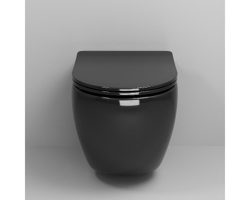 Унитаз Grossman Color GR-4411blackS подвесной цвет Черный глянец с сиденьем Микролифт