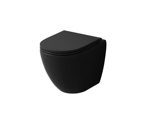 Комплект унитаза с инсталляцией Grossman Cosmo 97.4455BMS.02.300 цвет Черный матовый с сиденьем с клавишей смыва цвет Золото