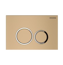 Комплект унитаза с инсталляцией Grossman Galaxy 97.4477SQ.01.310 цвет Белый с сиденьем с клавишей смыва цвет Золото