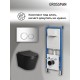 Комплект унитаза с инсталляцией Grossman Galaxy 97.4478BMS.01.100 цвет Черный матовый с сиденьем с клавишей смыва цвет Хром
