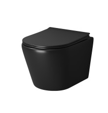 Комплект унитаза с инсталляцией Grossman Galaxy 97.4478BMS.01.300 цвет Черный матовый с сиденьем с клавишей смыва цвет Золото